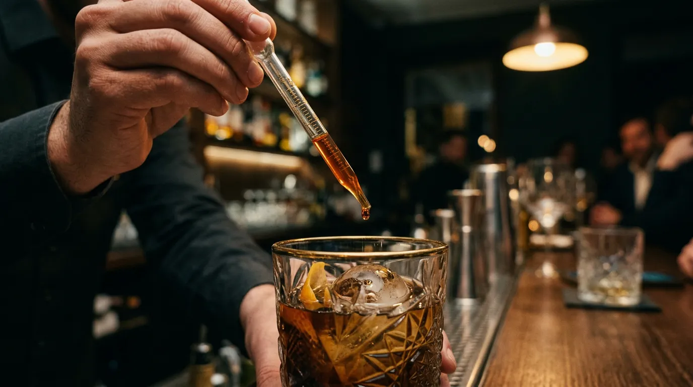 Técnica de precisión en coctelería de autor