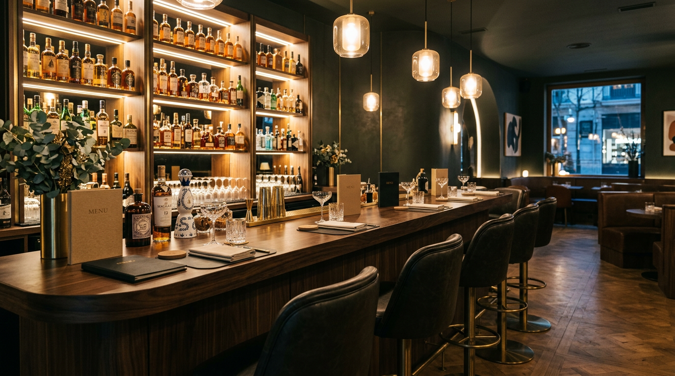 Interior del bar Stillroom Madrid